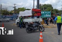 Foto: Accidente de tránsito en la Rotonda Centroamérica, Managua / TN8