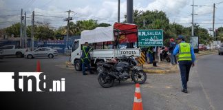 Foto: Accidente de tránsito en la Rotonda Centroamérica, Managua / TN8