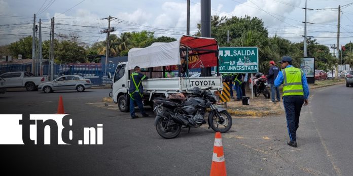 Foto: Accidente de tránsito en la Rotonda Centroamérica, Managua / TN8