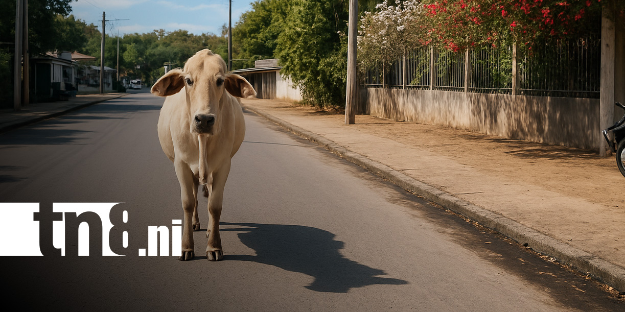 Foto: Animales sobre las vías, peligro en carreteras de Nicaragua / TN8