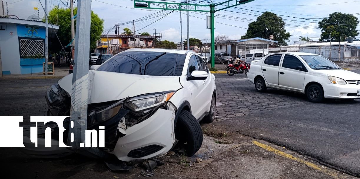Foto: Accidente de tránsito en Monseñor Lezcano, Managua / TN8