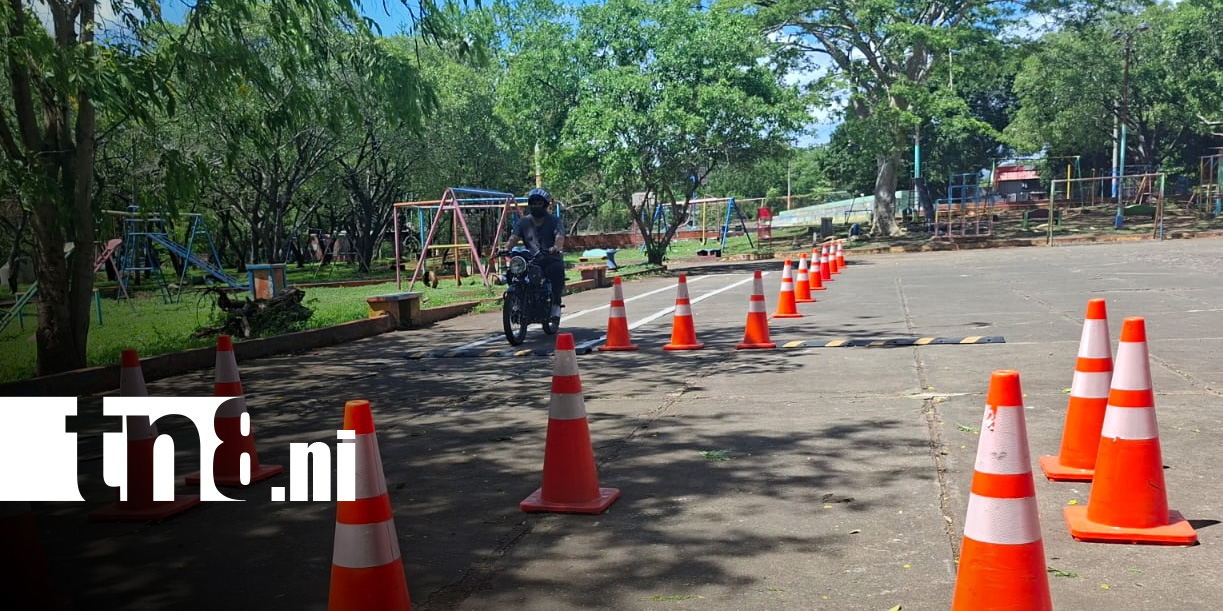 Foto: Nuevo circuito para examen práctico de motocicletas en Managua / TN8