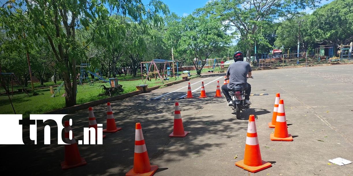 Foto: Nuevo circuito para examen práctico de motocicletas en Managua / TN8