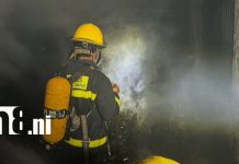 Voraz incendio destruye bodega tabacalera en Jalapa, Nueva Segovia Foto: Fuerte incendio en una tabacalera de Jalapa / TN8