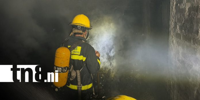 Foto: Fuerte incendio en una tabacalera de Jalapa / TN8 Foto: Fuerte incendio en una tabacalera de Jalapa / TN8