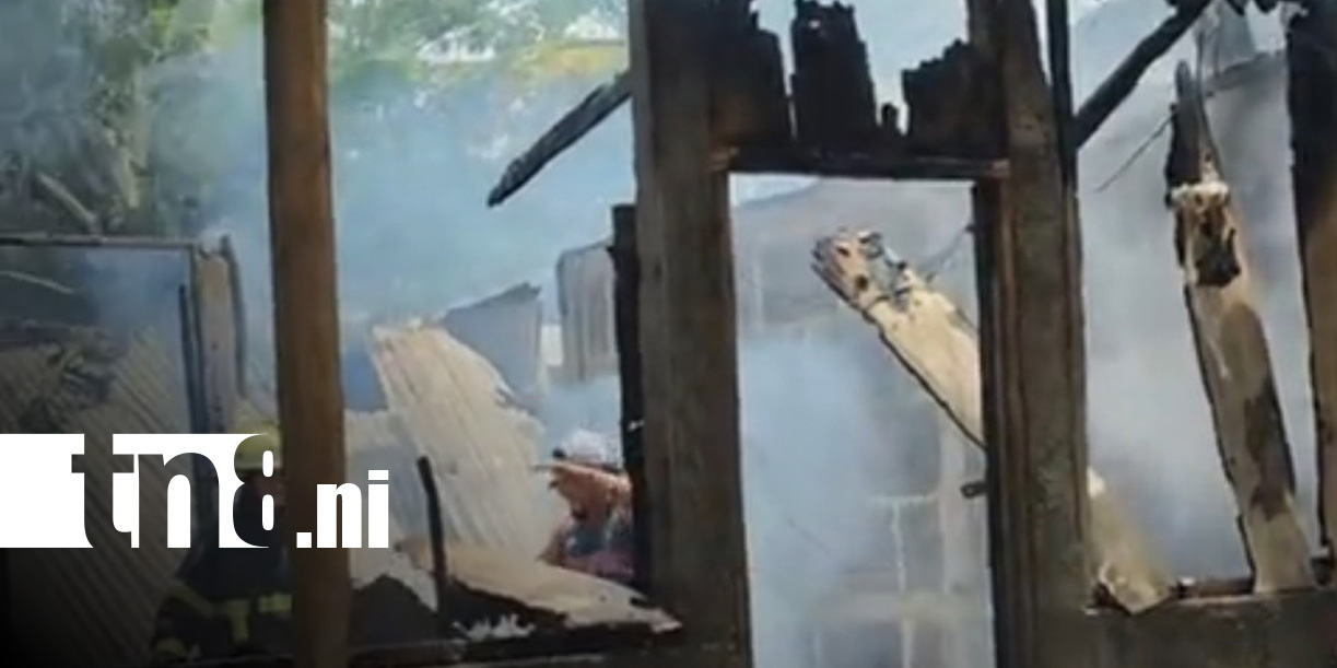Foto: Incendio en una vivienda de Wapi, El Rama; en el Caribe Sur / TN8