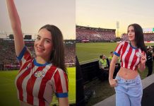 Foto: Naiel Aguilera, la musa del Mundial que alienta a Paraguay