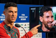 Foto: Ronaldo y su clara molestia cuando le mencionan a Messi /Cortesía