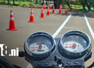 Policía Nacional implementa nuevo circuito para examen práctico de motocicletas en Managua Foto: Nuevo circuito para examen práctico de motocicletas en Managua / TN8