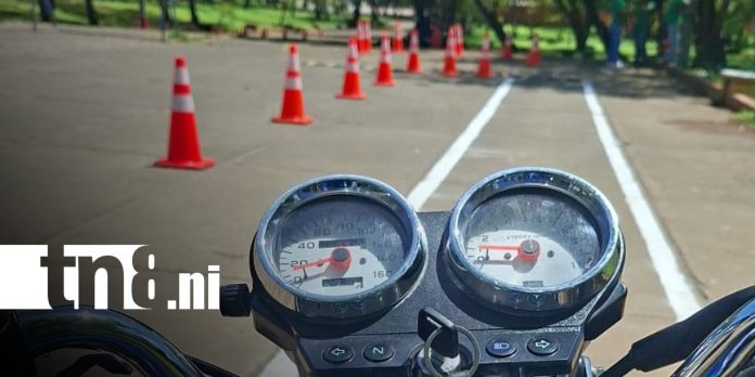 Foto: Nuevo circuito para examen práctico de motocicletas en Managua / TN8 Foto: Nuevo circuito para examen práctico de motocicletas en Managua / TN8