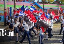Carrera de relevo de banderas honra a los héroes y mártires de la Colina 110 Foto: Homenaje a la gesta de la Colina 110, Managua / TN8