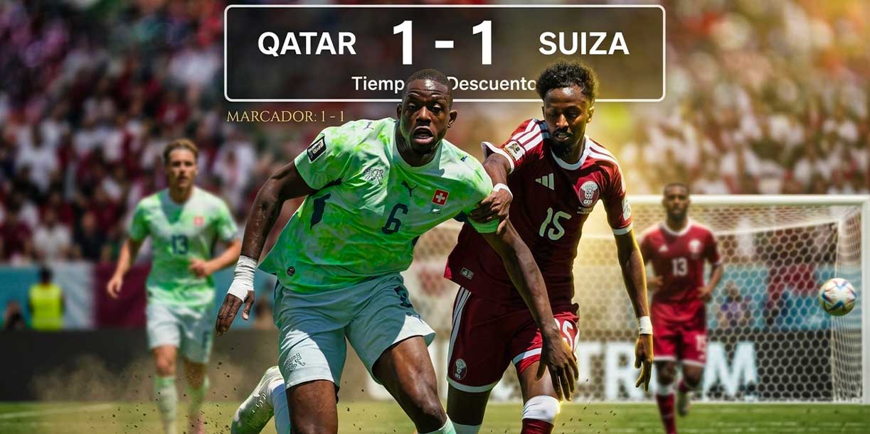 Foto: Qatar rescata un HISTÓRICO empate ante Suiza en el Mundial/ Cortesía