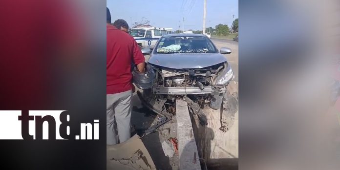 Foto: Dos accidentes dejan un motociclista grave y un taxista lesionado en Managua/TN8