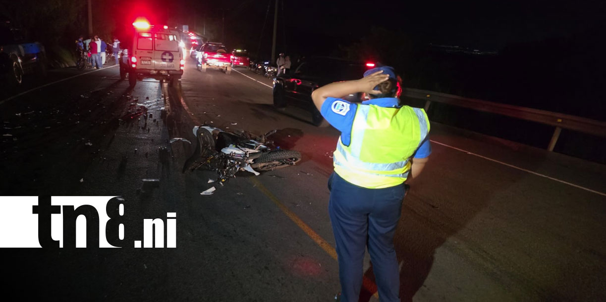 Foto: Motociclista fallece tras colisionar contra un vehículo en carretera a El Crucero/TN8
