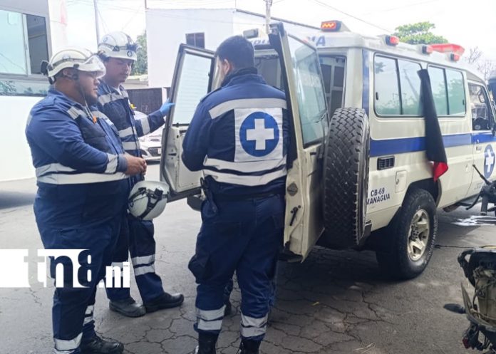 Foto: Accidente en Managua: motociclista grave por señal de alto/TN8