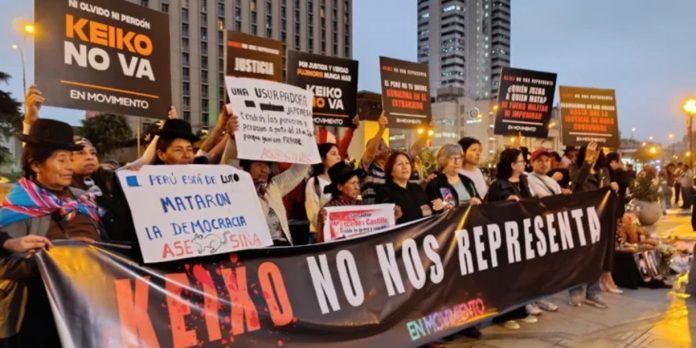 Foto: Protestas contra Keiko Fujimori marcan inicio de su gobierno/Cortesìa