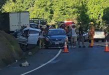 Accidente en ruta 27 deja un muerto y una mujer grave tras choque en Orotina Foto: Accidente en ruta 27 deja un muerto y una mujer grave/Cortesìa