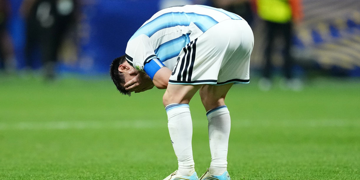 Foto: Messi llora tras clasificar a Argentina/Cortesía