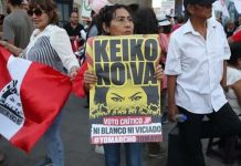 Perú se prepara para tres días de protestas durante la toma de posesión de Fujimori Foto:Protestas en Perú por juramentación de Keiko Fujimori/TN8