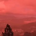 Foto: Un cielo rojo encendido impacta a Caracas en medio de la crisis por los sismos/Cortesía