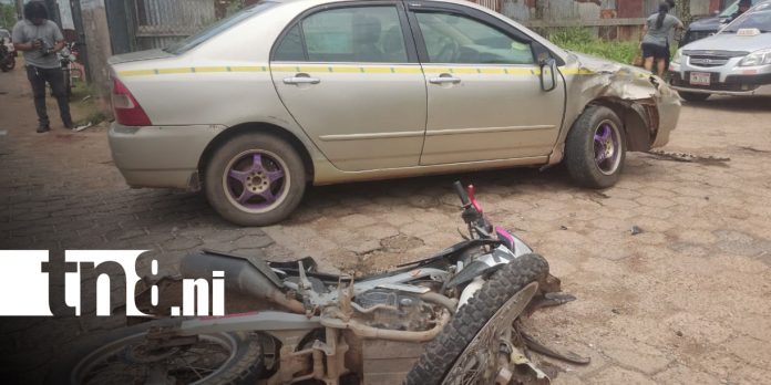 Foto: Accidente en Bilwi deja un motociclista lesionado/TN8