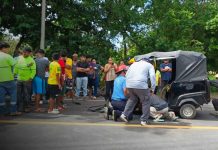 Fuerte accidente en Nagarote: mototaxista resulta lesionado tras chocar contra un camión Foto: Mototaxista resulta lesionado tras impactar contra un camión en carretera de Nagarote/tn8