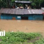 Inundaciones afectan Mulukukú por fuertes lluvias en el Caribe Norte Foto: Fuertes lluvias provocan inundaciones y deslizamientos en Mulukukú/TN8