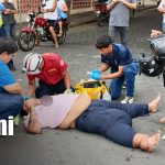 Irrespeto a señal de alto deja motociclista gravemente lesionado en Managua Foto: Irrespeto a señal de alto deja motociclista gravemente lesionado en Managua/TN8