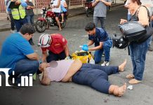 Foto: Irrespeto a señal de alto deja motociclista gravemente lesionado en Managua/TN8