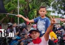 Foto: Diana motorizada llena de alegría las calles de Rivas en el 47 aniversario de la Revolución/TN8