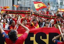 España se viste de gala para la final del Mundial ante Argentina Foto: España enciende la pasión antes de la final mundial/Cortesía