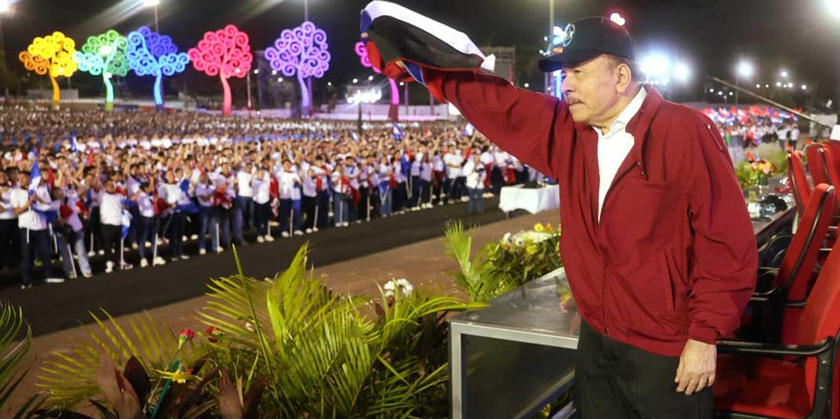 Foto: Comandante Daniel Ortega, Co-Presidenta de Nicaragua, en acto del 47/19