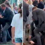 Ataque inesperado: agreden con un tomate al líder de Baviera en Alemania (VIDEO) Foto: Tomatazo contra líder político en Alemania/Cortesía