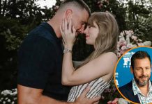 El gran misterio resuelto: Adam Sandler ofició la boda de Taylor Swift y Travis Kelce Foto: Adam Sandler casó a Taylor Swift y Travis Kelce/Cortesía