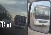 Foto: Conductor imprudente arriesga a pasajeros en Managua/TN8