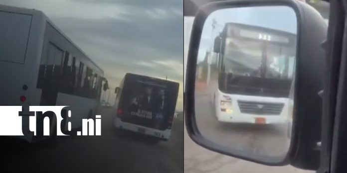 Foto: Conductor imprudente arriesga a pasajeros en Managua/TN8