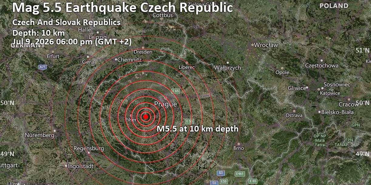 Foto: Sismo de 5,5 sacude República Checa/Cortesía