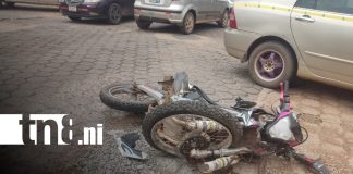 Foto: Accidente en Bilwi deja un motociclista lesionado/TN8