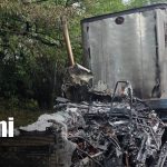Cabezal cargado con harina de coco se incendia en carretera Malpasillo – León Foto: Cabezal cargado con harina de coco se incendia en carretera Malpasillo - León/TN8