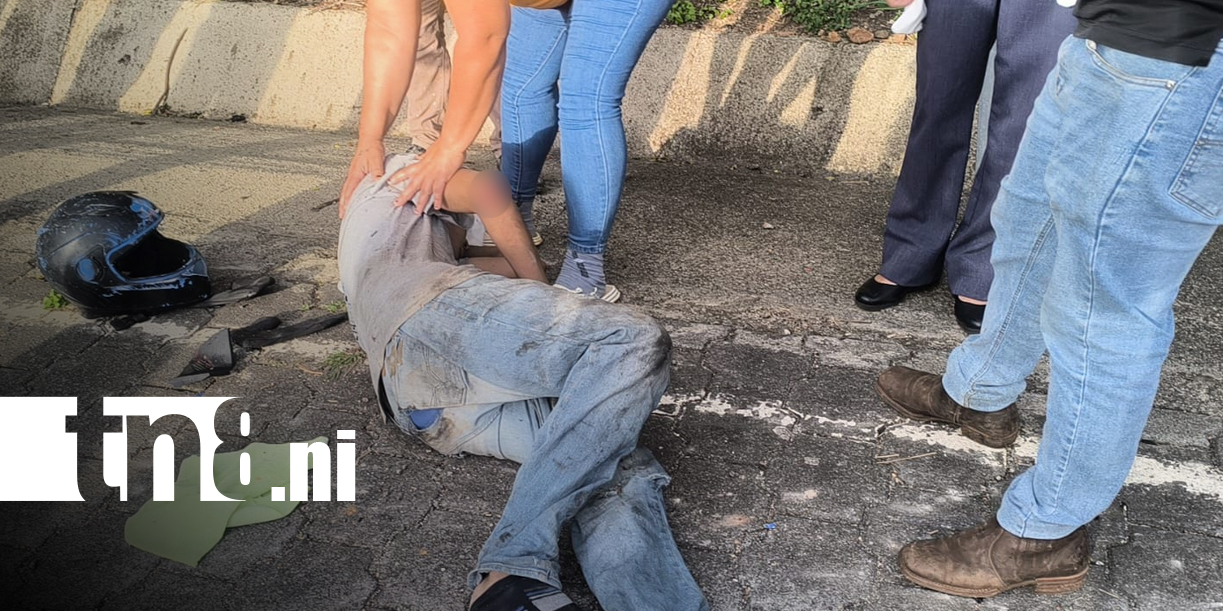 Foto: Motociclista queda grave tras violento accidente en carretera de Estelí/TN8