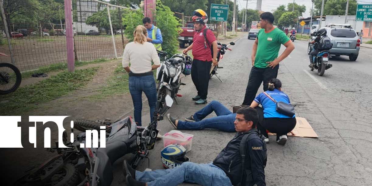 Foto: En cuestión de minutos, dos accidentes dejan a dos mujeres heridas en Managua / TN8