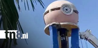 Foto: Adiós a un símbolo histórico: retiran la Torre del Centenario del parque central de Corinto / TN8