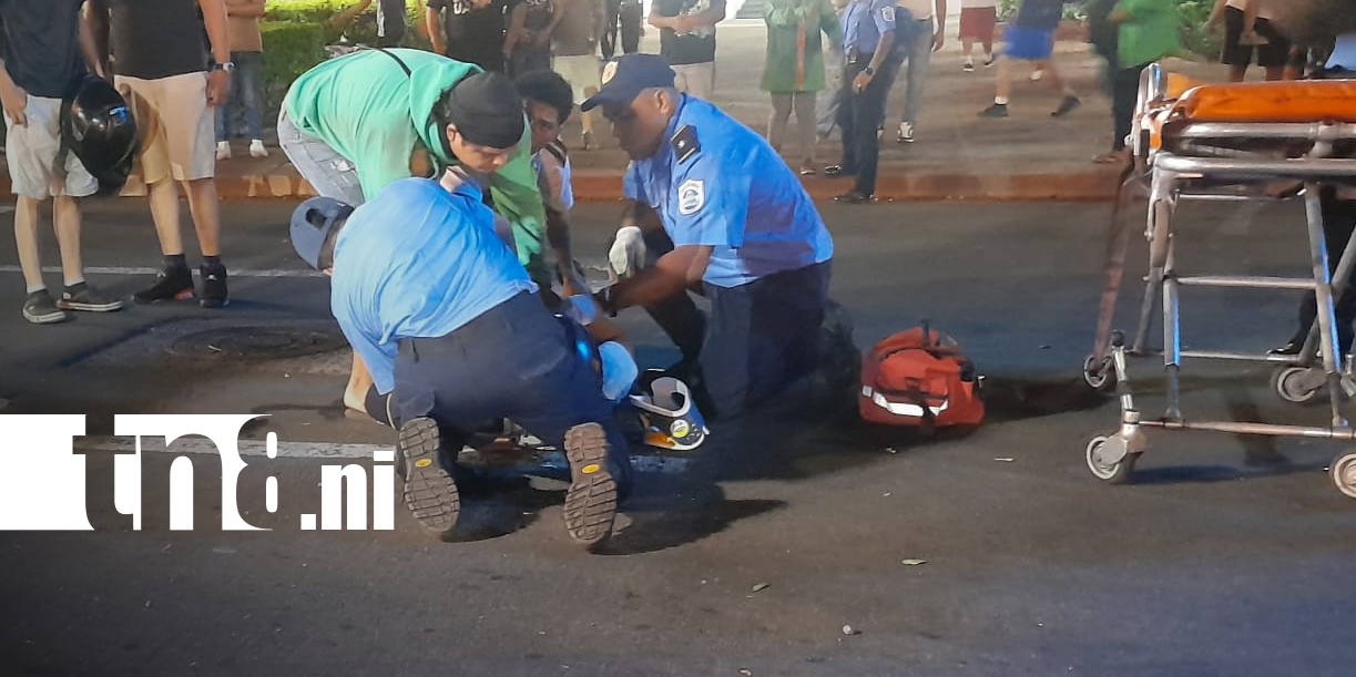 Foto: Dos accidentes casi simultáneos dejan cuatro lesionados en Managua/TN8
