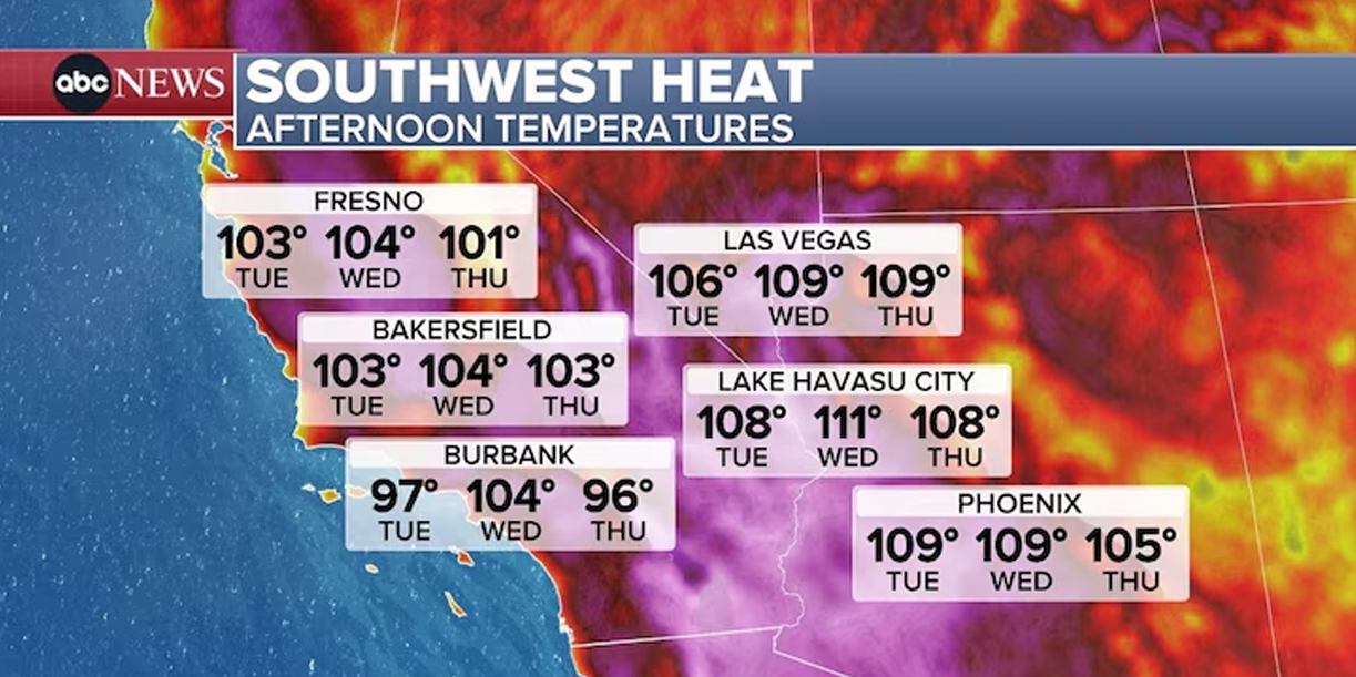 Foto: Calor: más de 100 millones bajo alerta en Estados Unidos/Cortesìa