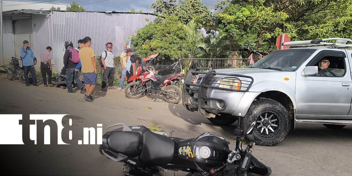 Foto: Violenta colisión entre motociclistas deja dos heridos en Estelí / TN8