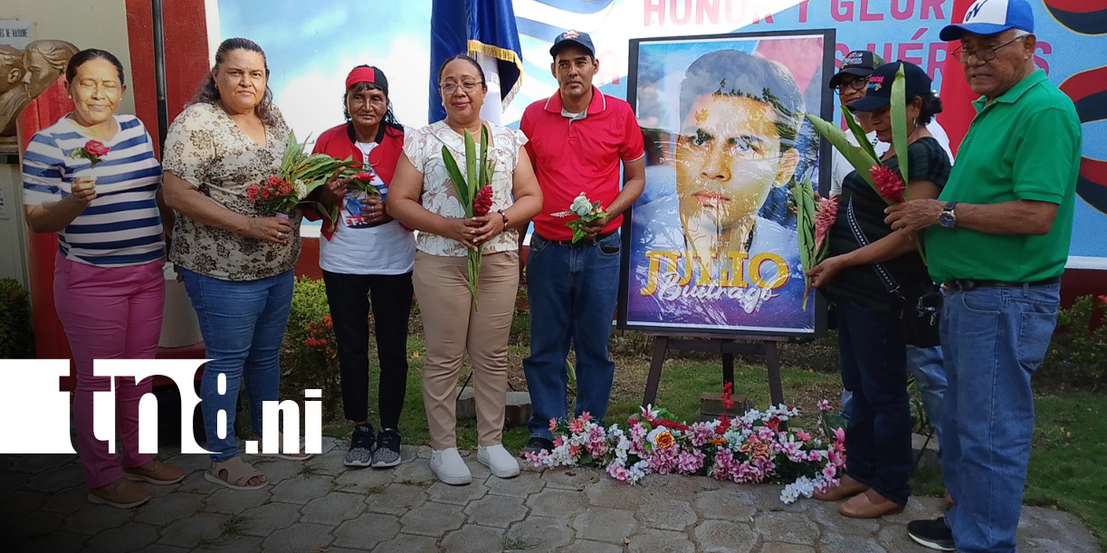 Foto: Nandaime rinde homenaje al comandante Julio Buitrago/TN8