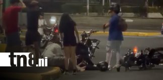 Foto: Colisión deja dos motociclistas lesionados en Managua/TN8