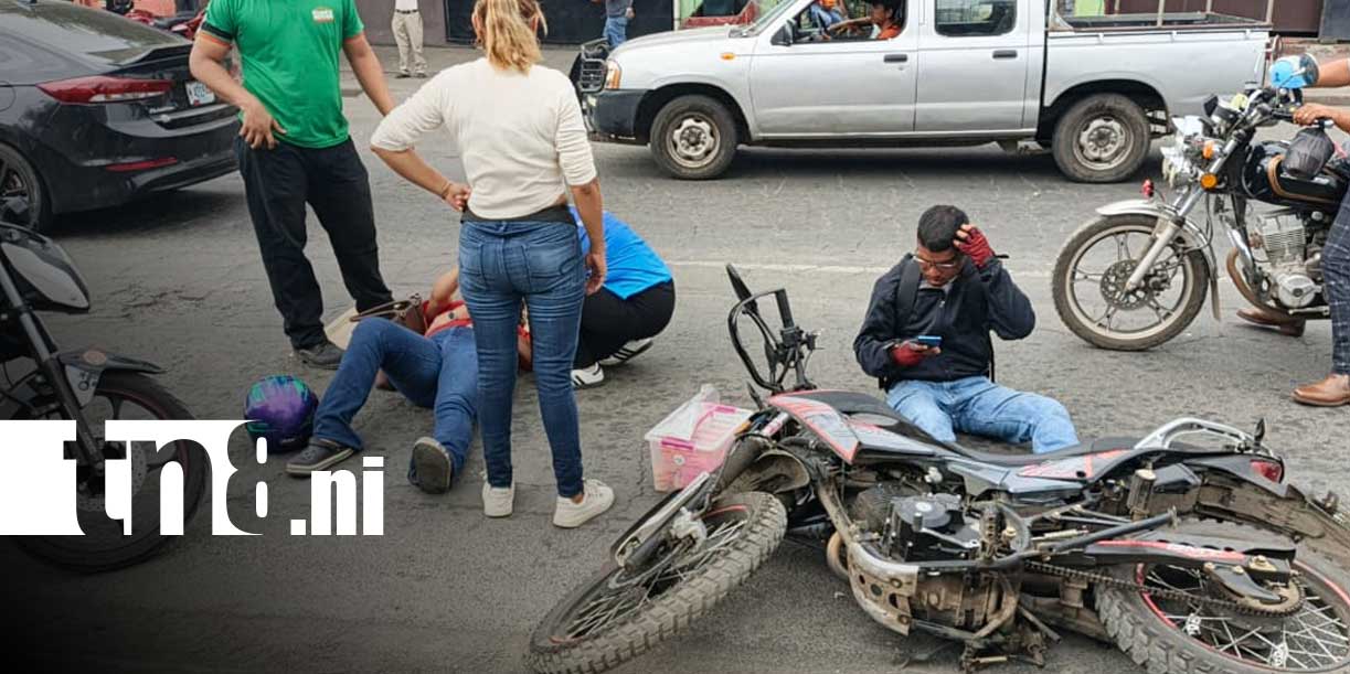Foto: En cuestión de minutos, dos accidentes dejan a dos mujeres heridas en Managua / TN8