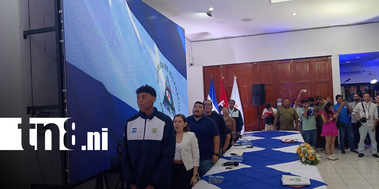 Foto: Nicaragua abandera a su delegación deportiva/TN8
