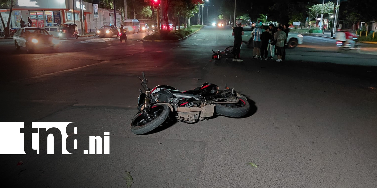Foto: Accidente en Waspan Sur, Managua, deja motociclista lesionado/TN8